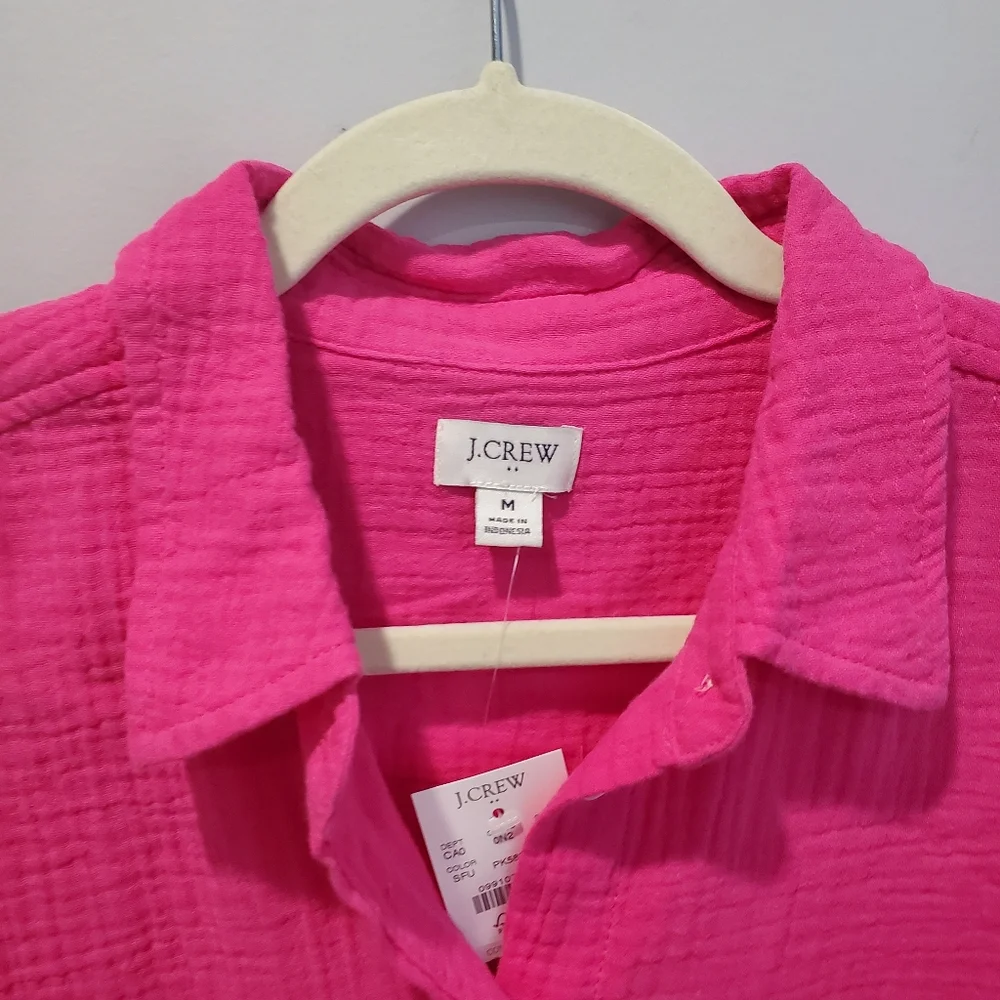 J. Crew Double-Gauze Button-up Shirt Size Medium NWT